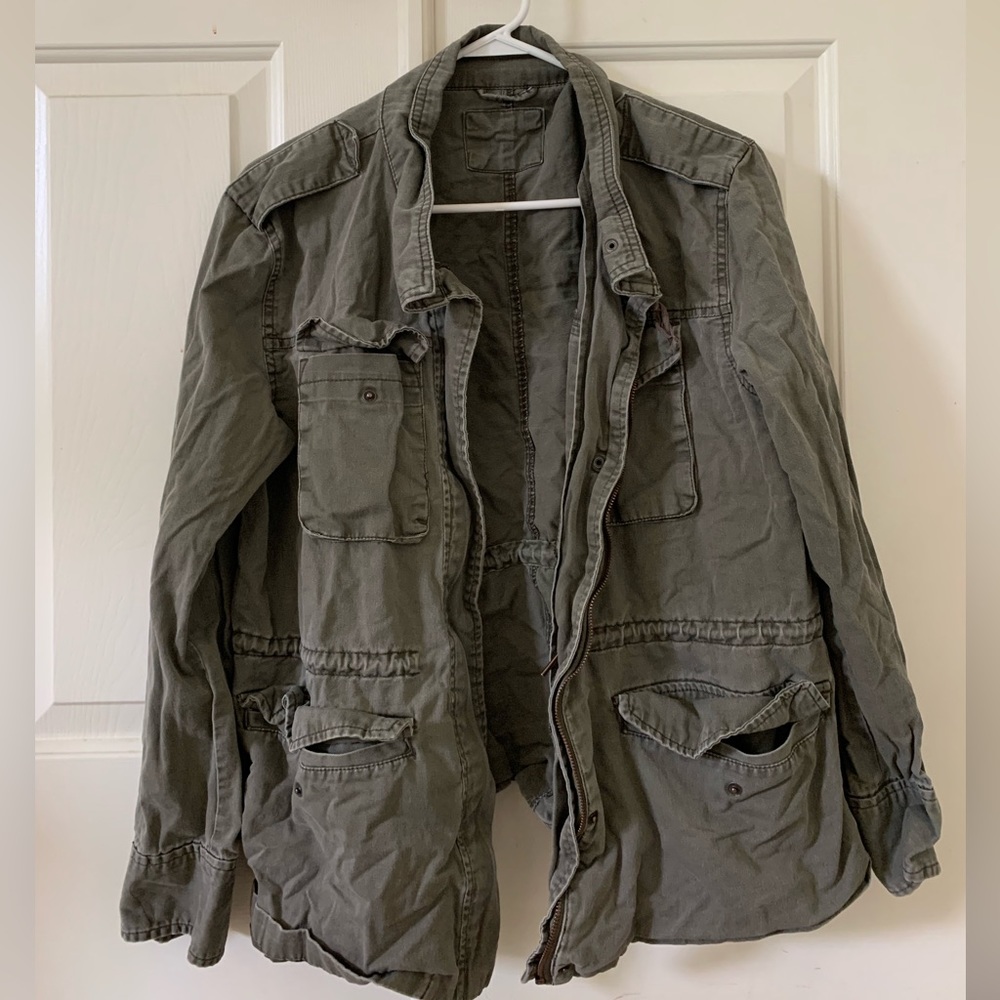 Army Green Aeropostale Cargo Jacket